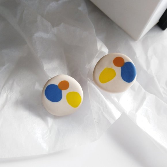 Jewelry - 💙LAST ONE 💕Sterling Artsy Color Stud Earrings